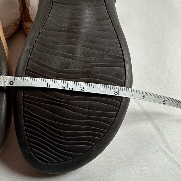 Women’s Brown Comfort T-Strap Sandals Soft Footbed Slip-On Thong Shoes Size 38 - Picture 7 of 8